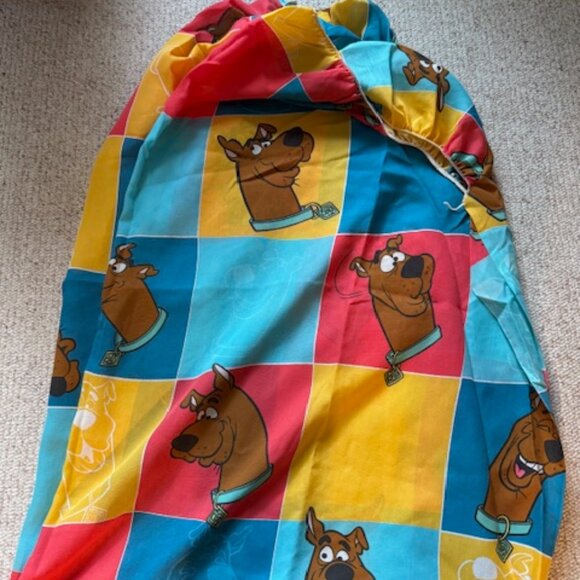 Vintage 1999 Scooby Doo Twin Sheet Set Flat/Fitted/Pillowcase Hanna Barbera 3pc - Picture 4 of 5